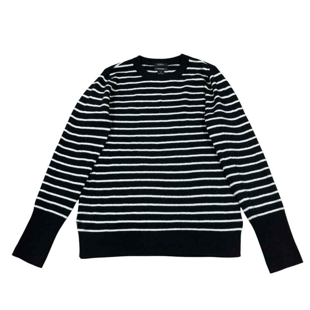 Halogen‎ 100% Cashmere Striped Sweater Women's Size XS Crew Neck Pullover